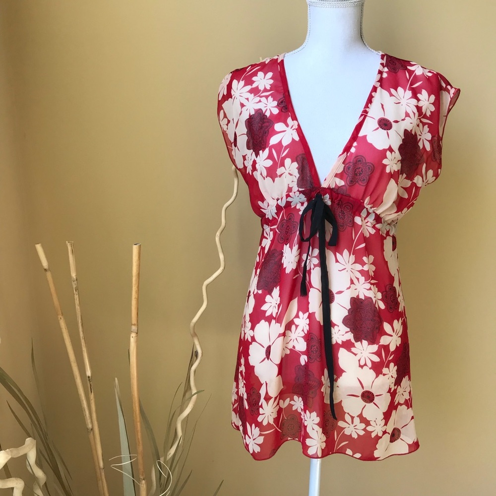 Love Squared Sheer Cover Up Lingerie/Swim Sz S